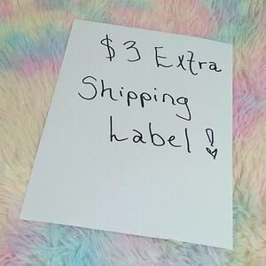 $3 Extra Shipping Label